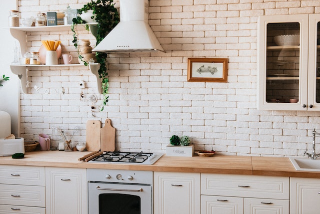 A clean white kitchen