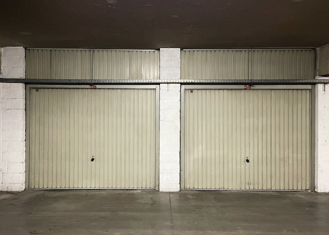Two closed storage units