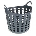 A ventilated basket can be put in any convenient location and is sitting open easily to throw clothes in.
